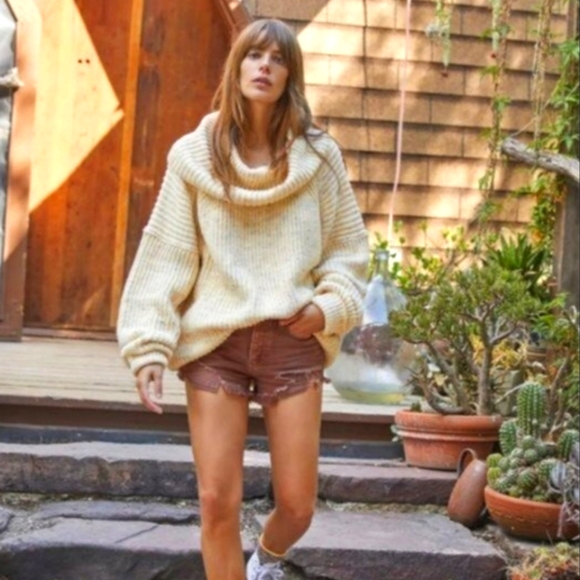 New Free People cowl neck Knitted  Sweater - Picture 7 of 14